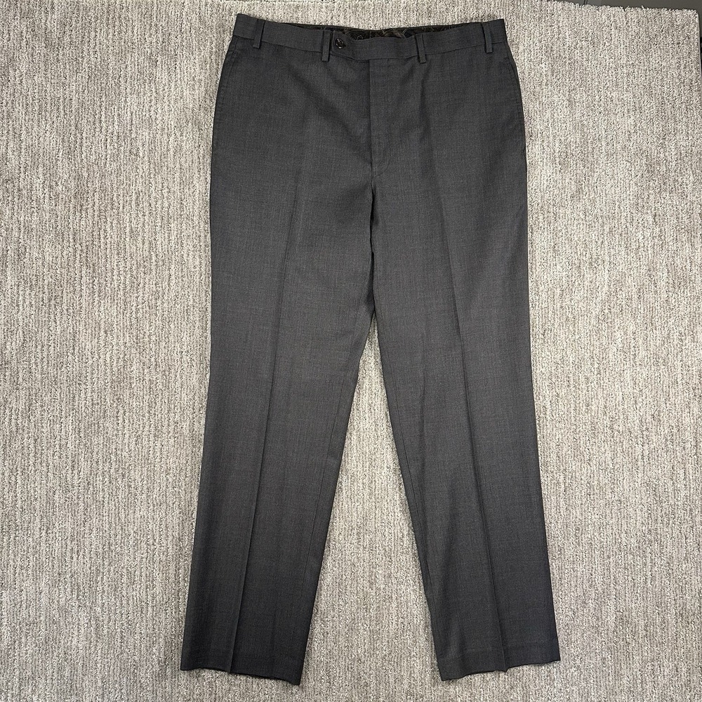 Lauren Ralph Lauren Dress Pants Mens 36x32 Charcoal Grey Wool Blend Flat Front